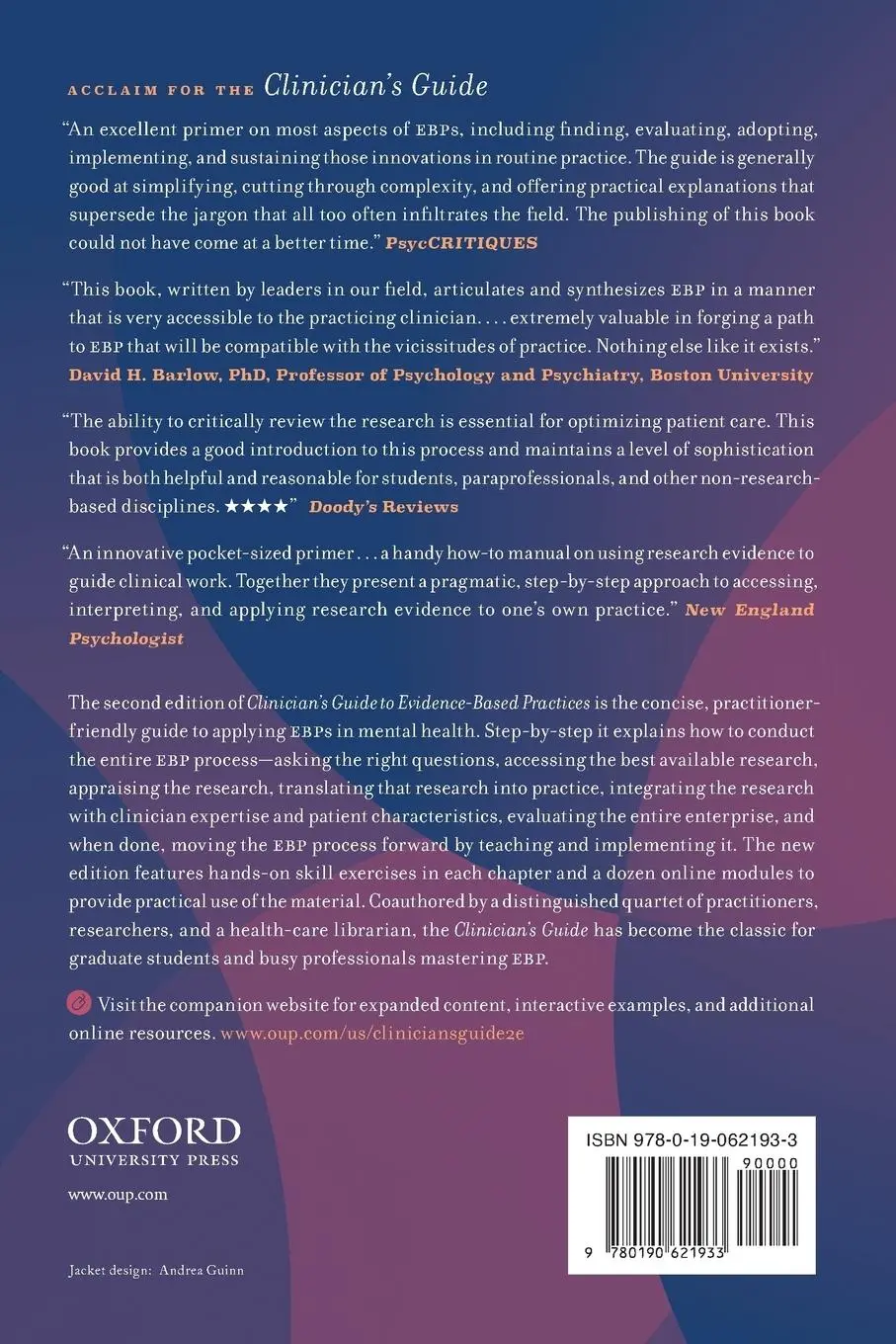 Rückseite: 9780190621933 | Clinician's Guide to Evidence-Based Practices | Norcross (u. a.)