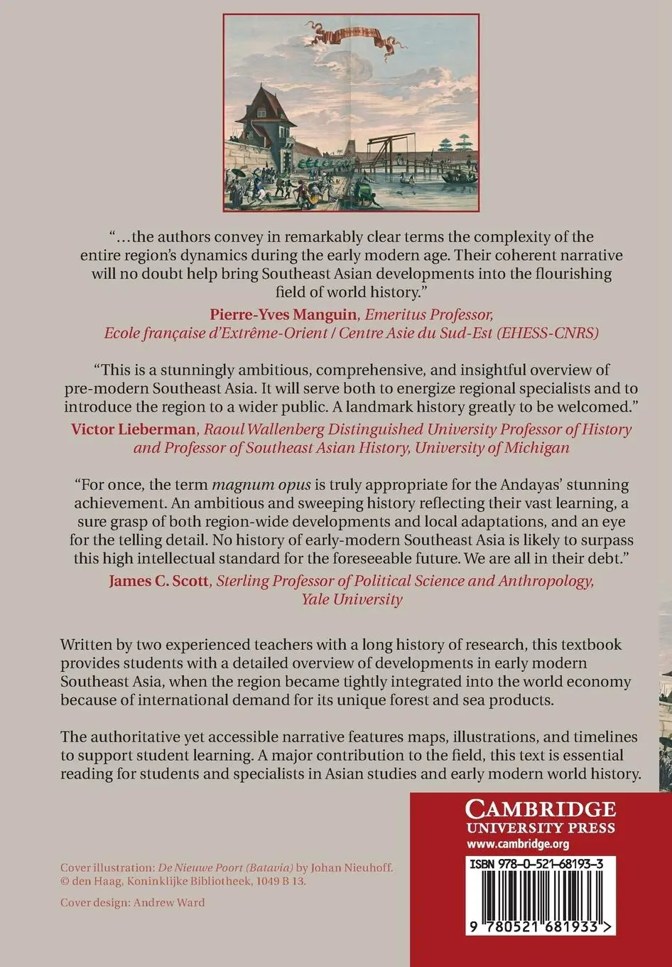 Rückseite: 9780521681933 | A History of Early Modern Southeast Asia, 1400-1830 | Andaya (u. a.)