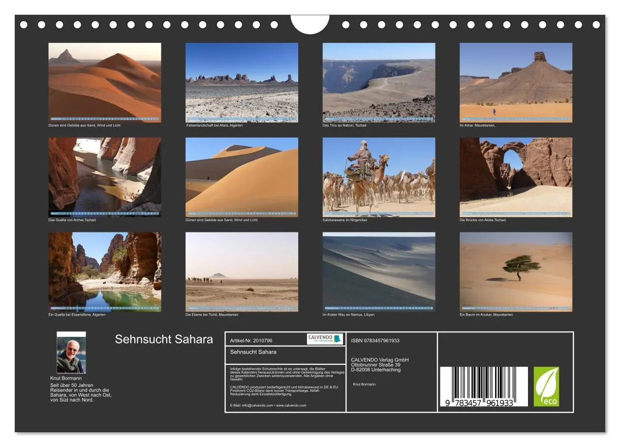 Bild: 9783457961933 | Sehnsucht Sahara (Wandkalender 2026 DIN A4 quer), CALVENDO...