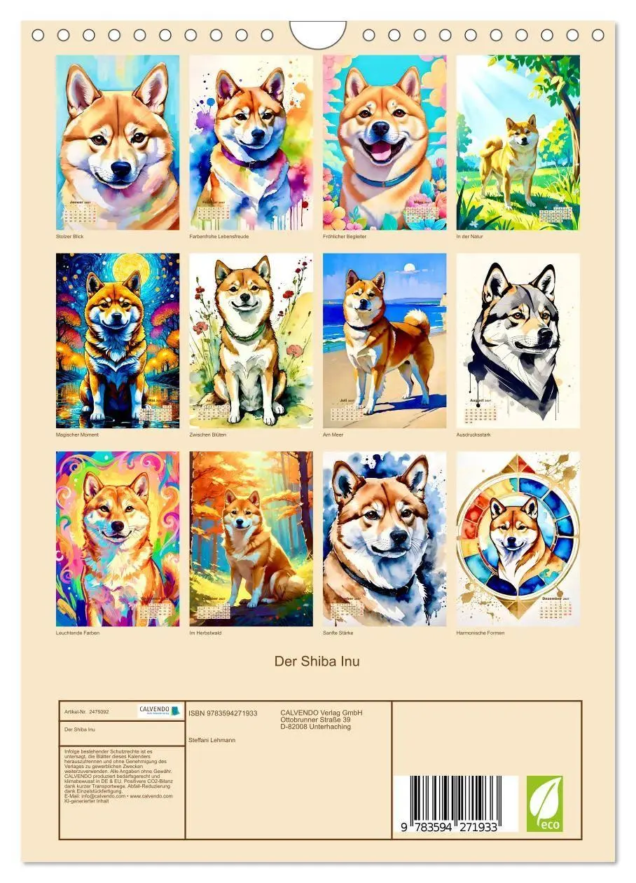 Bild: 9783594271933 | Der Shiba Inu (Wandkalender 2027 DIN A4 hoch), CALVENDO Monatskalender