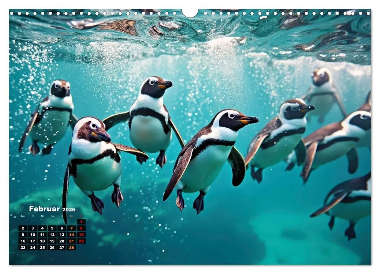 Bild: 9783516702033 | Mit den Pinguinen (Wandkalender 2026 DIN A3 quer), CALVENDO...