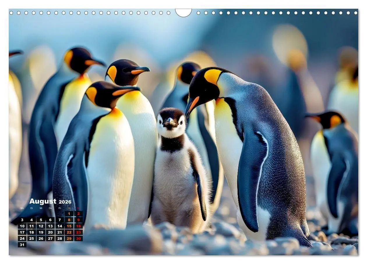 Bild: 9783516702033 | Mit den Pinguinen (Wandkalender 2026 DIN A3 quer), CALVENDO...