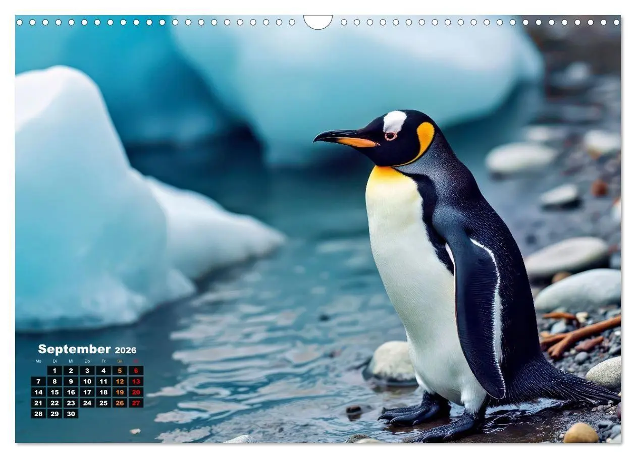Bild: 9783516702033 | Mit den Pinguinen (Wandkalender 2026 DIN A3 quer), CALVENDO...