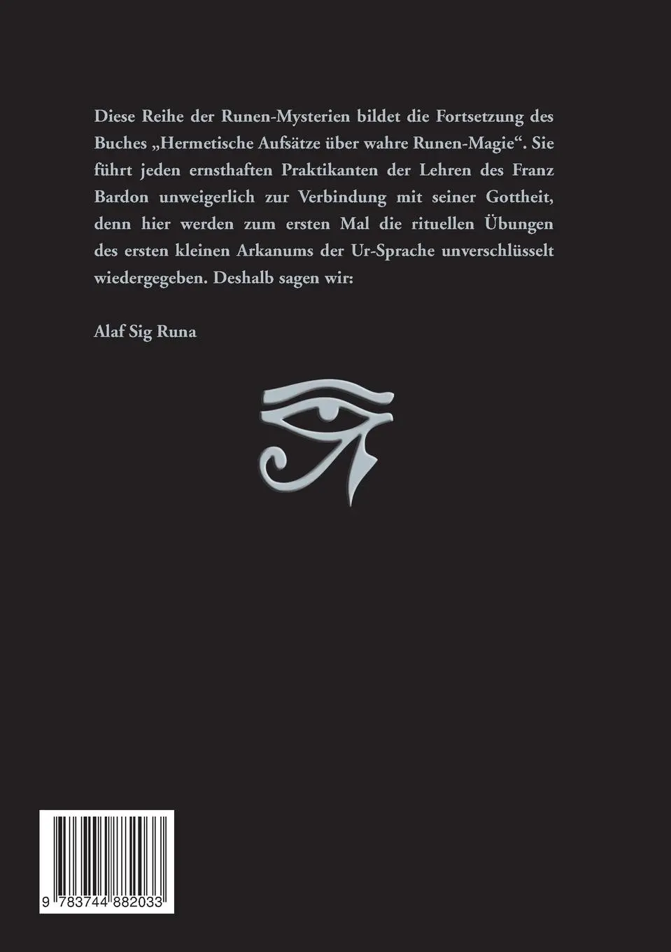 Rückseite: 9783744882033 | Über wahre Runen-Mysterien: V | Sonderheft Nr. V | Hohenstätten | Buch
