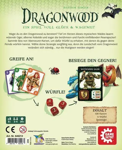 Bild: 7640142762133 | Dragonwood | Game Factory | Spiel | 108 Karten | 646213 | Deutsch
