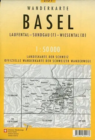 Bild: 9783302302133 | Swisstopo 1 : 50 000 Basel | Bundesamt für Landestopografie swisstopo