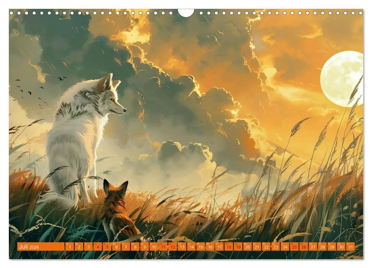 Bild: 9783457392133 | Von Füchsen und Wölfen (Wandkalender 2026 DIN A3 quer), CALVENDO...