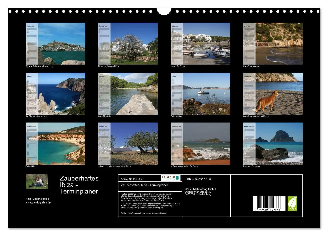 Bild: 9783516172133 | Zauberhaftes Ibiza - Terminplaner (Wandkalender 2026 DIN A3 quer),...