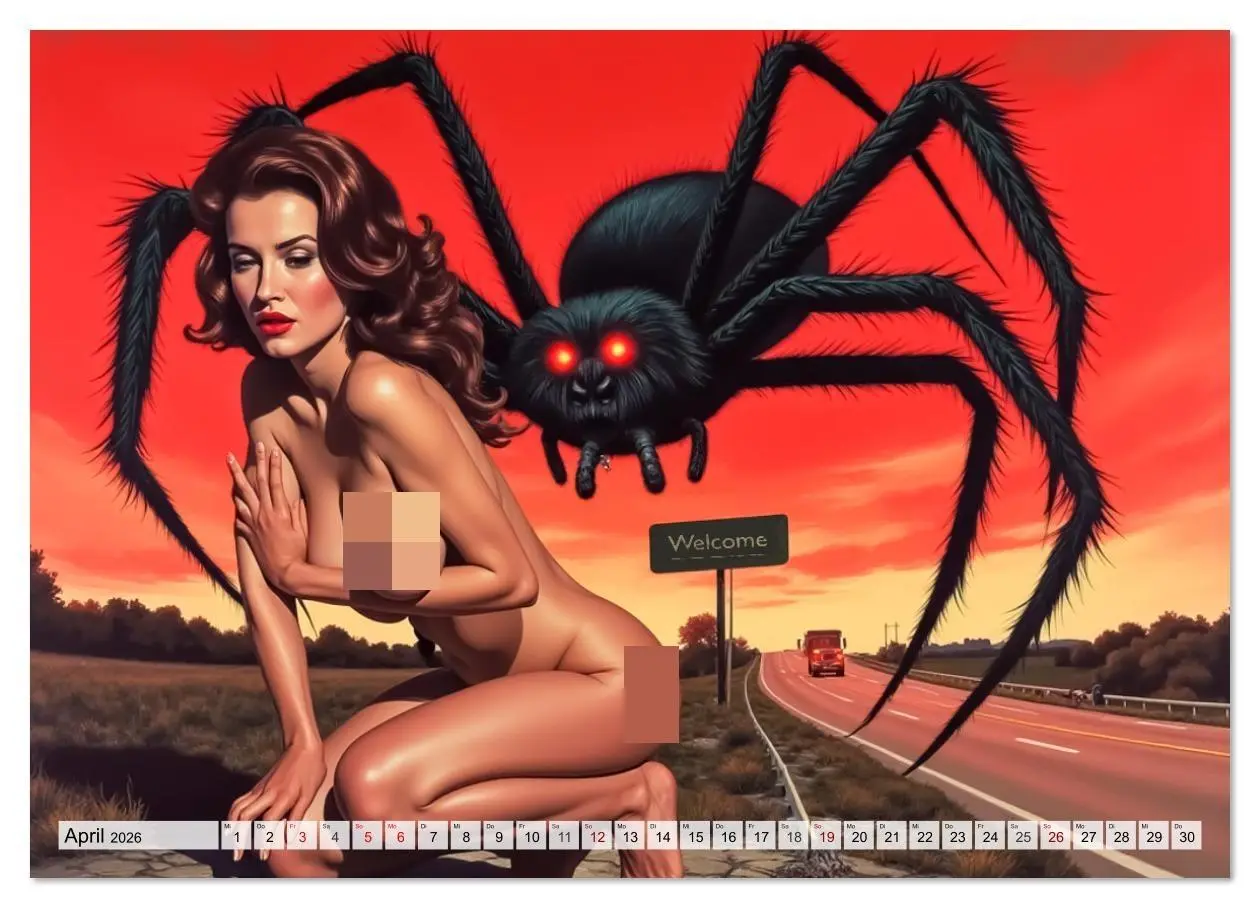 Bild: 9783516622133 | Spicy Fantasy - Vintage Horror und nackte Haut (Wandkalender 2026...