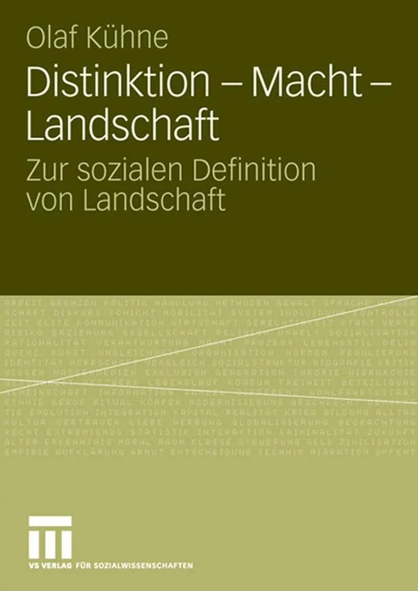 Cover: 9783531162133 | Distinktion - Macht - Landschaft | Olaf Kühne | Taschenbuch | xi