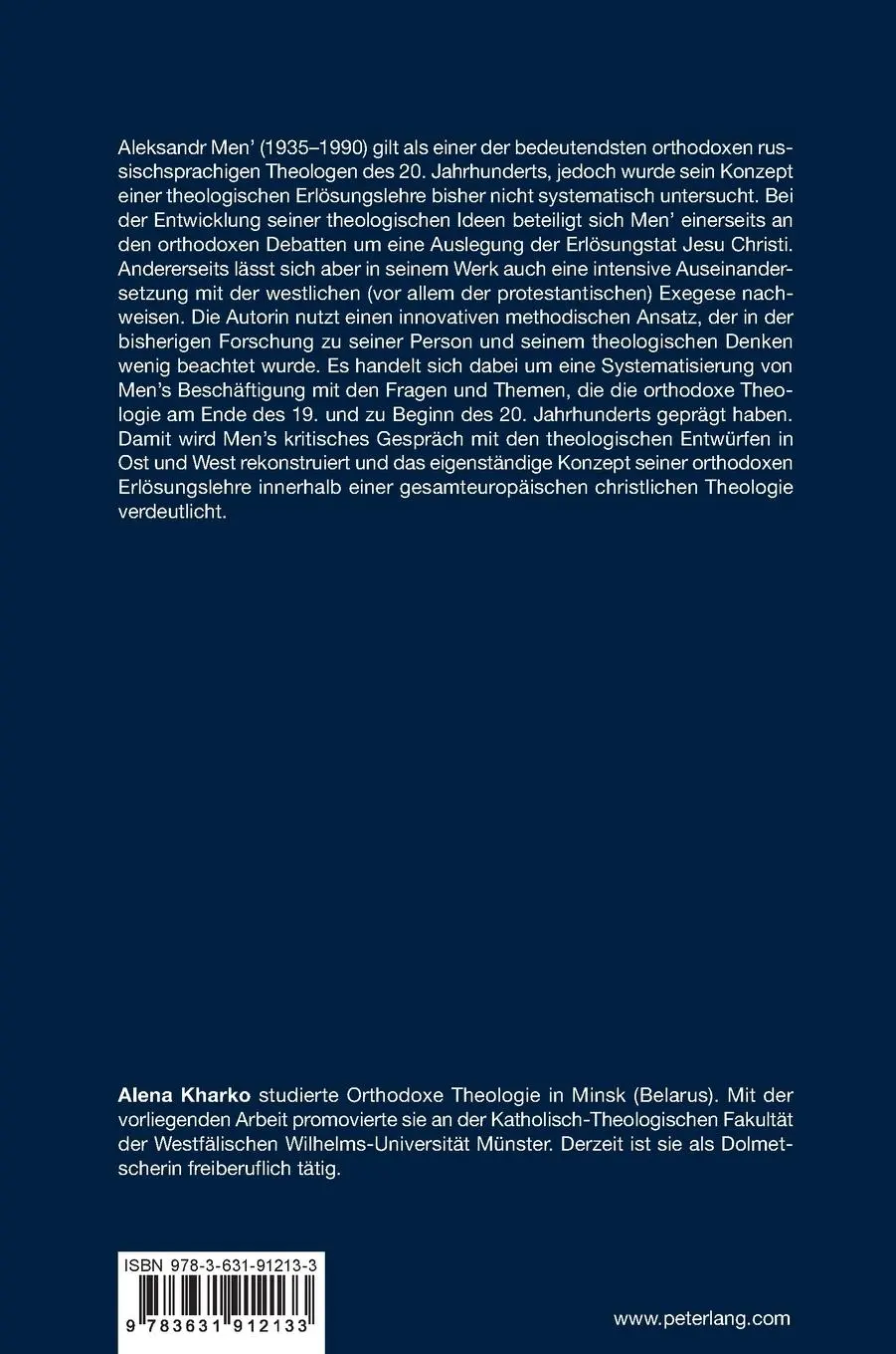 Rückseite: 9783631912133 | Die kosmische Mission des Erlösers | Alena Kharko | Buch | Deutsch