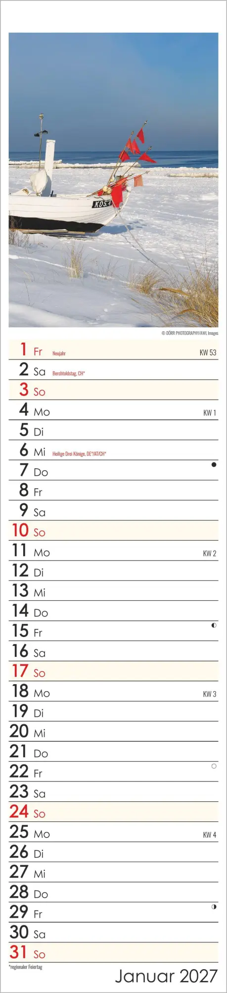 Bild: 4069095012233 | Streifenplaner Seeblick 2027 | Neumann Verlage GmbH &amp; Co KG | Kalender