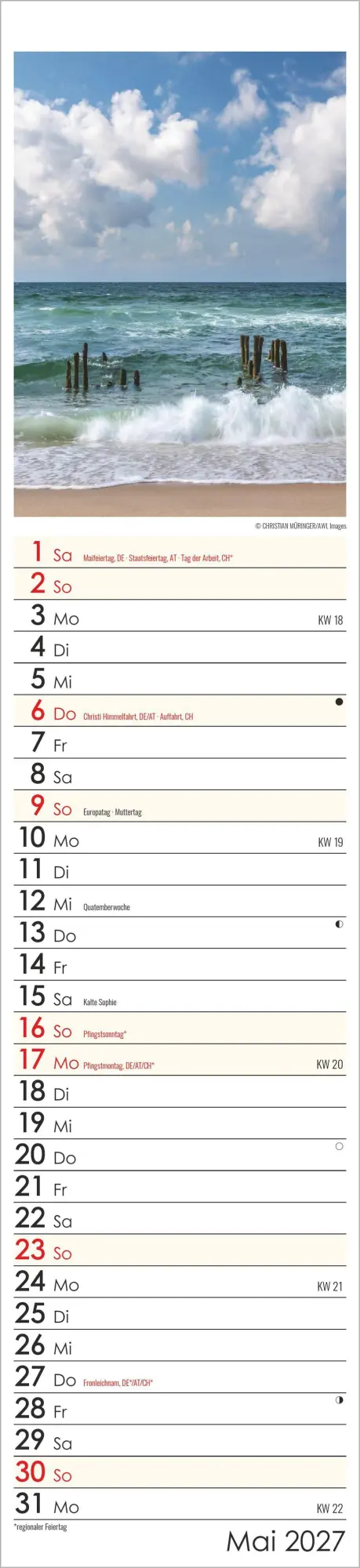 Bild: 4069095012233 | Streifenplaner Seeblick 2027 | Neumann Verlage GmbH &amp; Co KG | Kalender