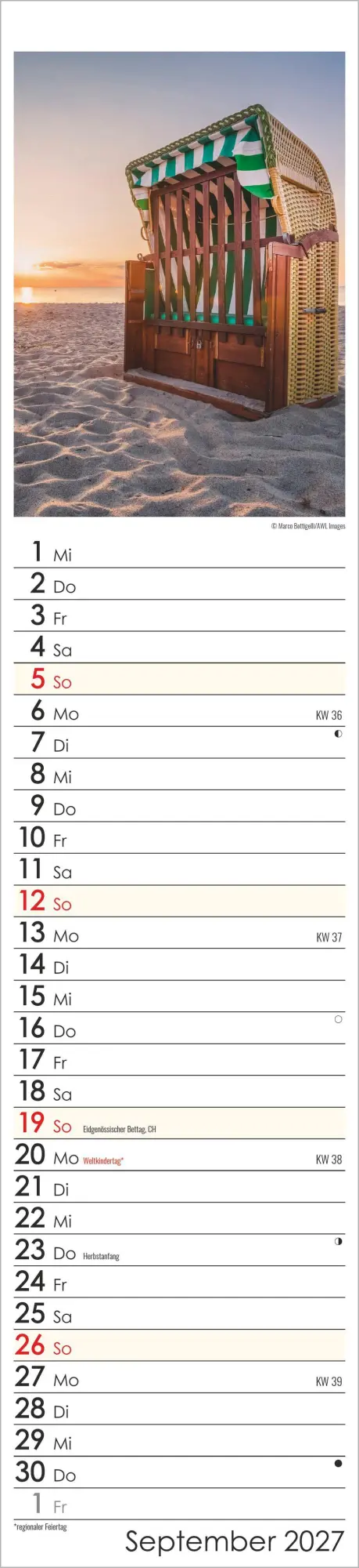 Bild: 4069095012233 | Streifenplaner Seeblick 2027 | Neumann Verlage GmbH &amp; Co KG | Kalender