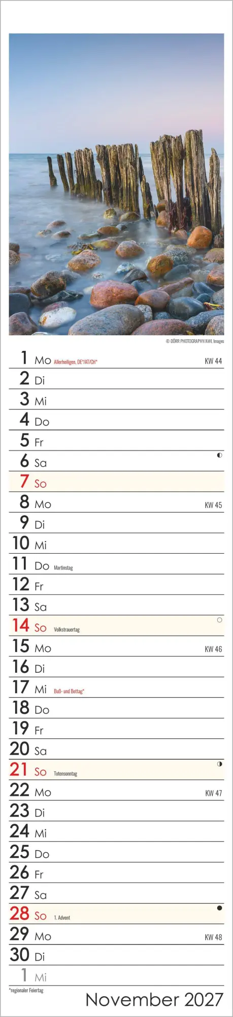 Bild: 4069095012233 | Streifenplaner Seeblick 2027 | Neumann Verlage GmbH &amp; Co KG | Kalender