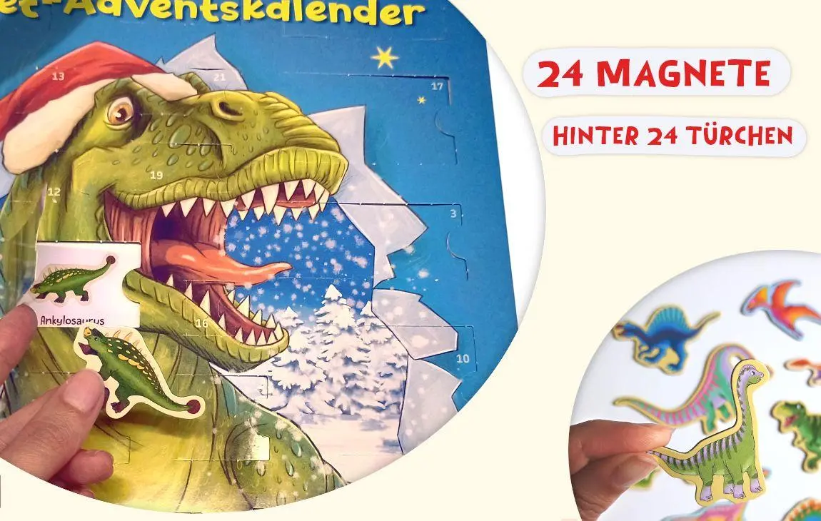 Bild: 4280000572233 | Dino-Magnet-Adventskalender | Lückel Kristin | Kalender | 4 S.