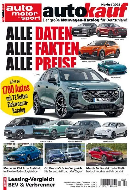 Cover: 9783613322233 | autokauf 04/2025 Herbst | Der große Neuwagen-Katalog für Deutschland