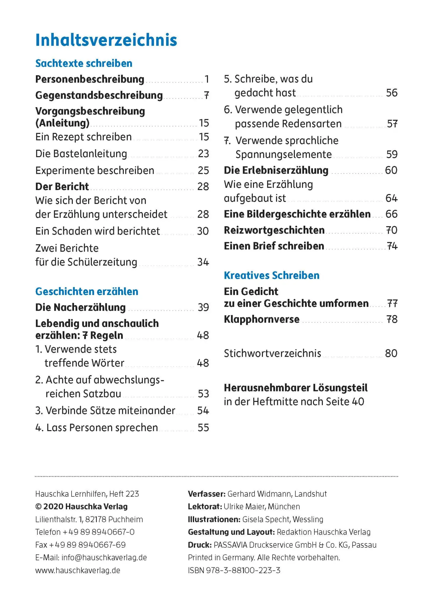 Bild: 9783881002233 | Aufsatz Deutsch 4. Klasse | Gerhard Widmann | Broschüre | 112 S.