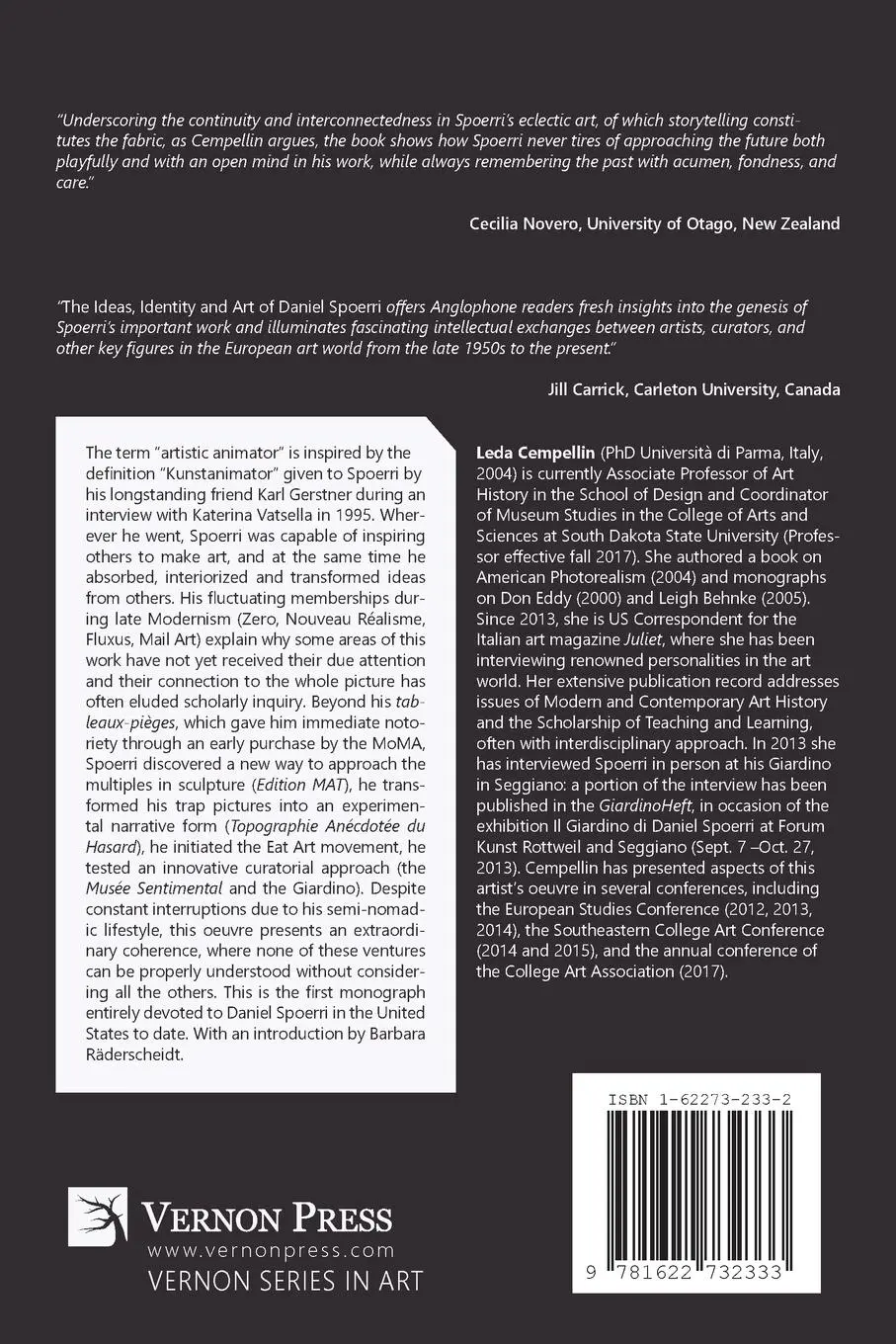 Rückseite: 9781622732333 | The Ideas, Identity and Art of Daniel Spoerri | Leda Cempellin | Buch