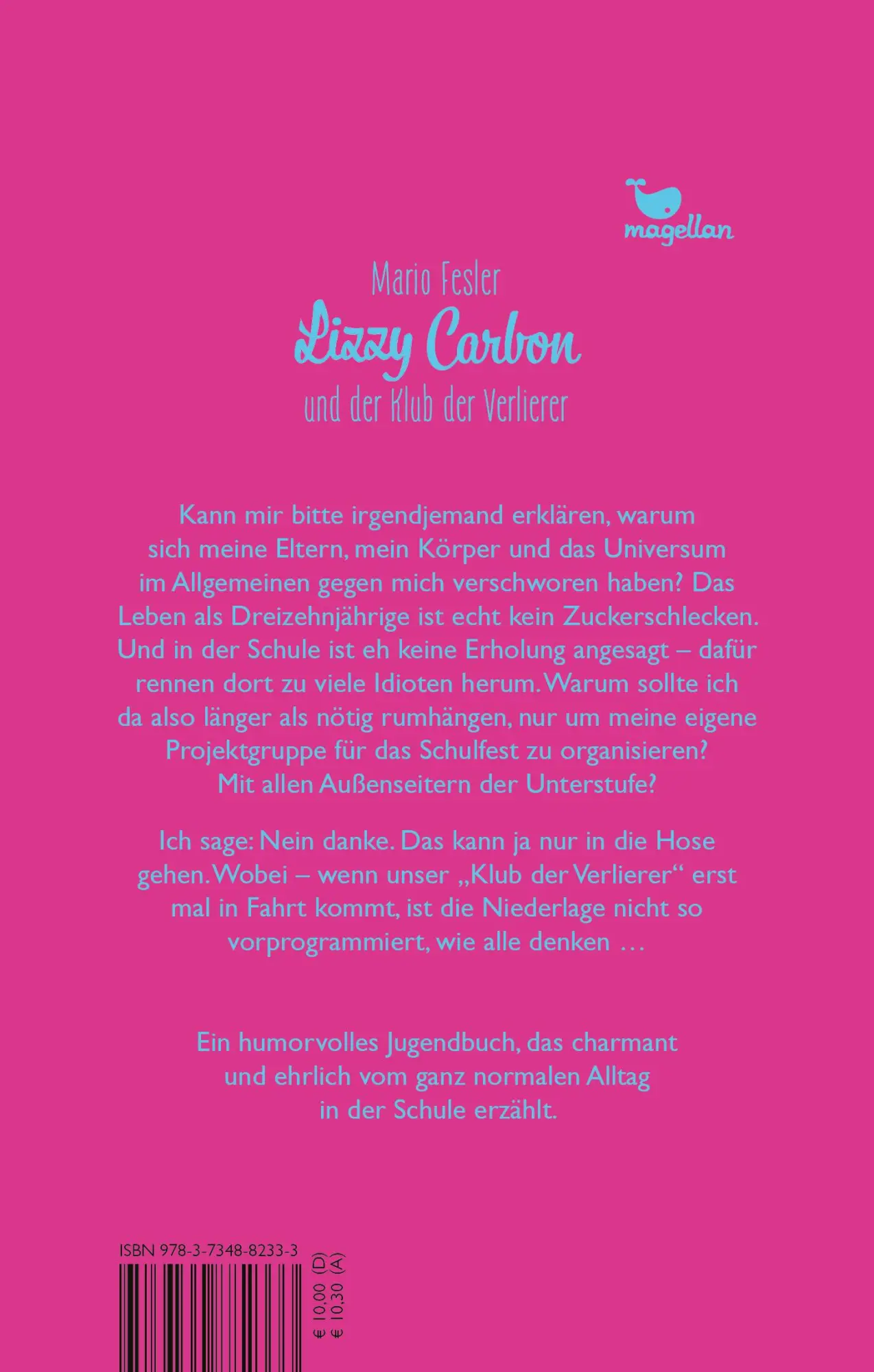 Rückseite: 9783734882333 | Lizzy Carbon und der Klub der Verlierer | Mario Fesler | Taschenbuch