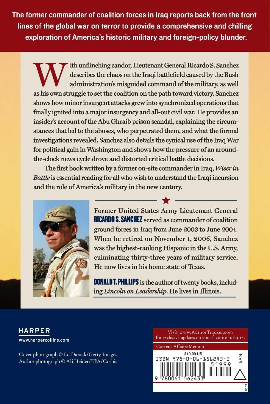 Rückseite: 9780061562433 | Wiser in Battle | A Soldier's Story | Ricardo S Sanchez (u. a.) | Buch