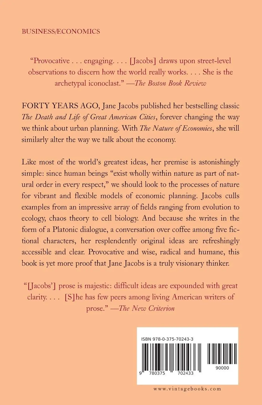 Rückseite: 9780375702433 | The Nature of Economies | Jane Jacobs | Taschenbuch | Englisch | 2001