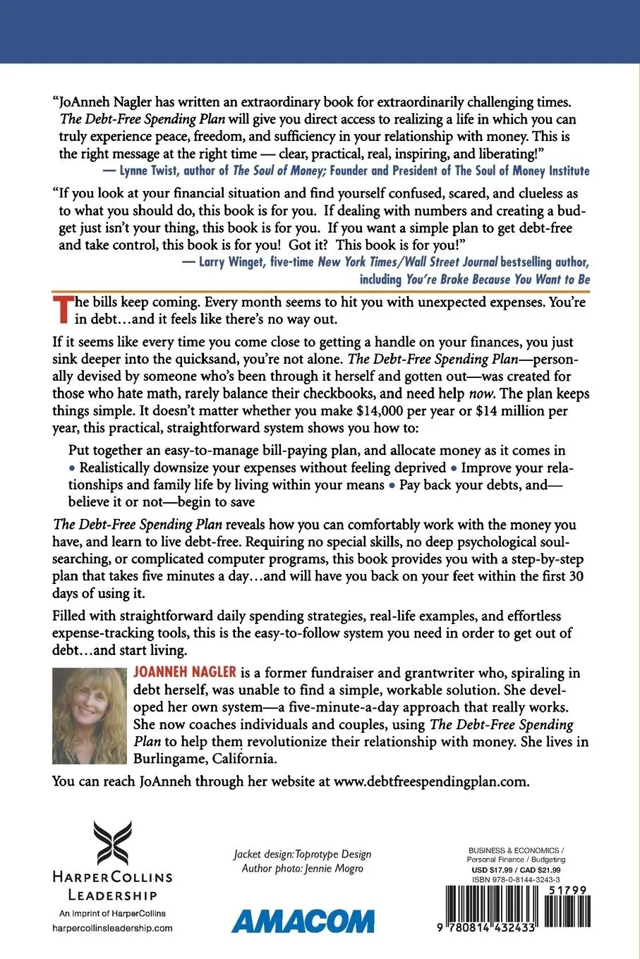 Rückseite: 9780814432433 | The Debt-Free Spending Plan | Joanneh Nagler | Taschenbuch | Englisch
