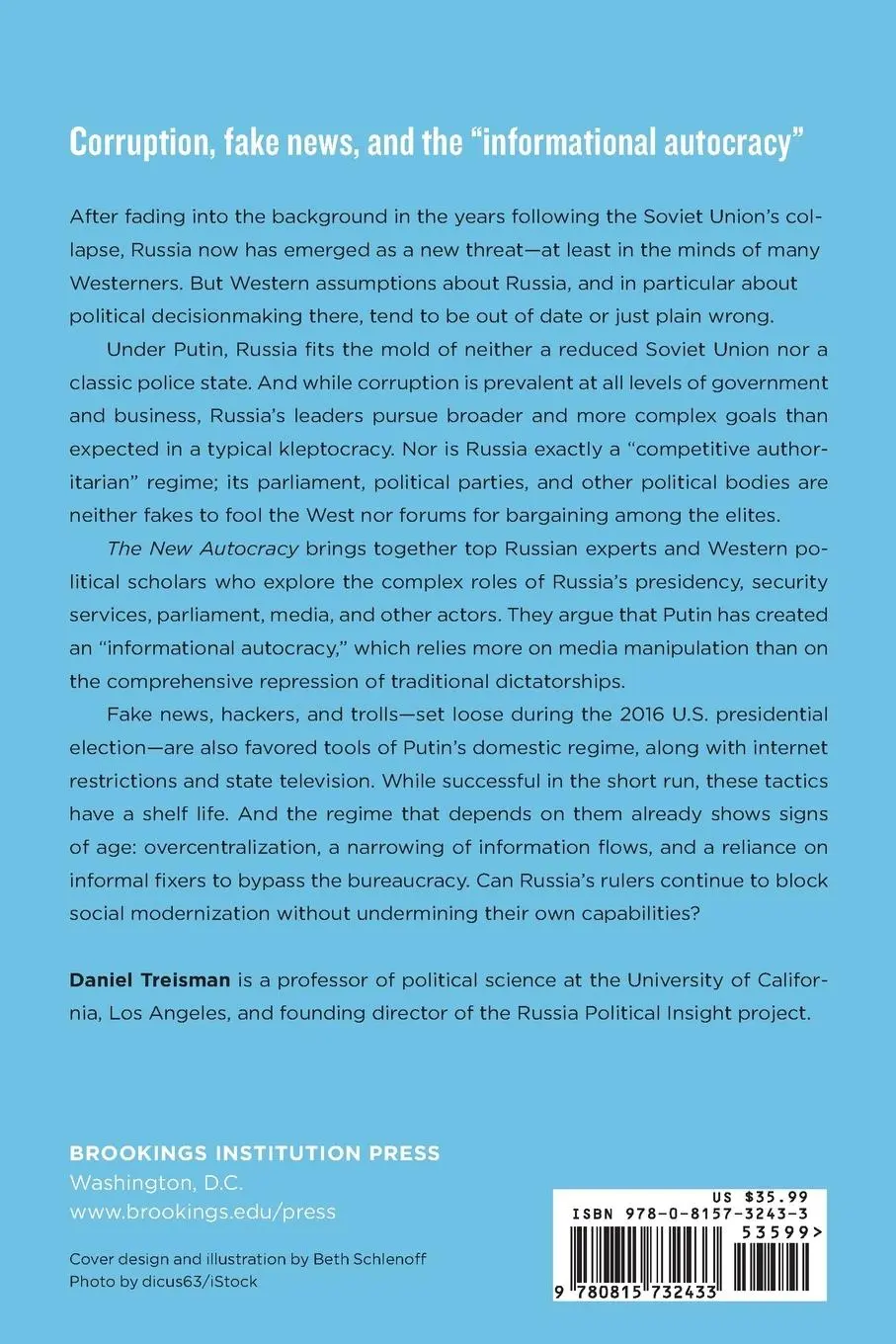 Rückseite: 9780815732433 | The New Autocracy | Daniel Treisman | Taschenbuch | Englisch | 2018