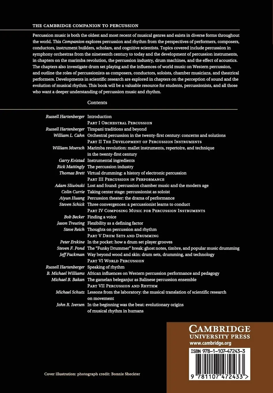 Rückseite: 9781107472433 | The Cambridge Companion to Percussion | Russell Hartenberger | Buch