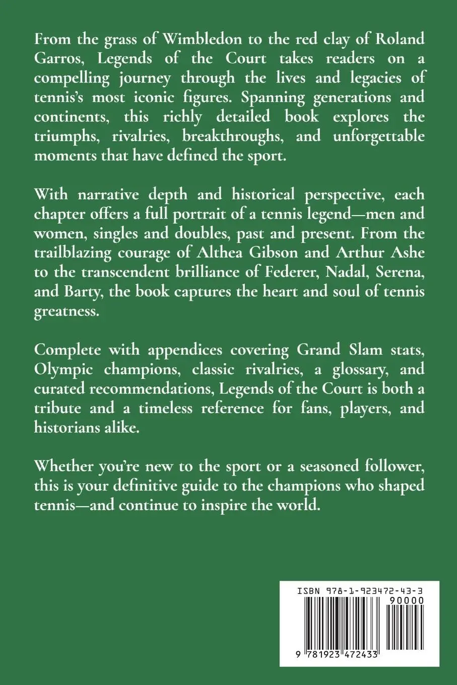 Rückseite: 9781923472433 | Legends of the Court | Tennis Icons Through the Ages | Gigi Romano
