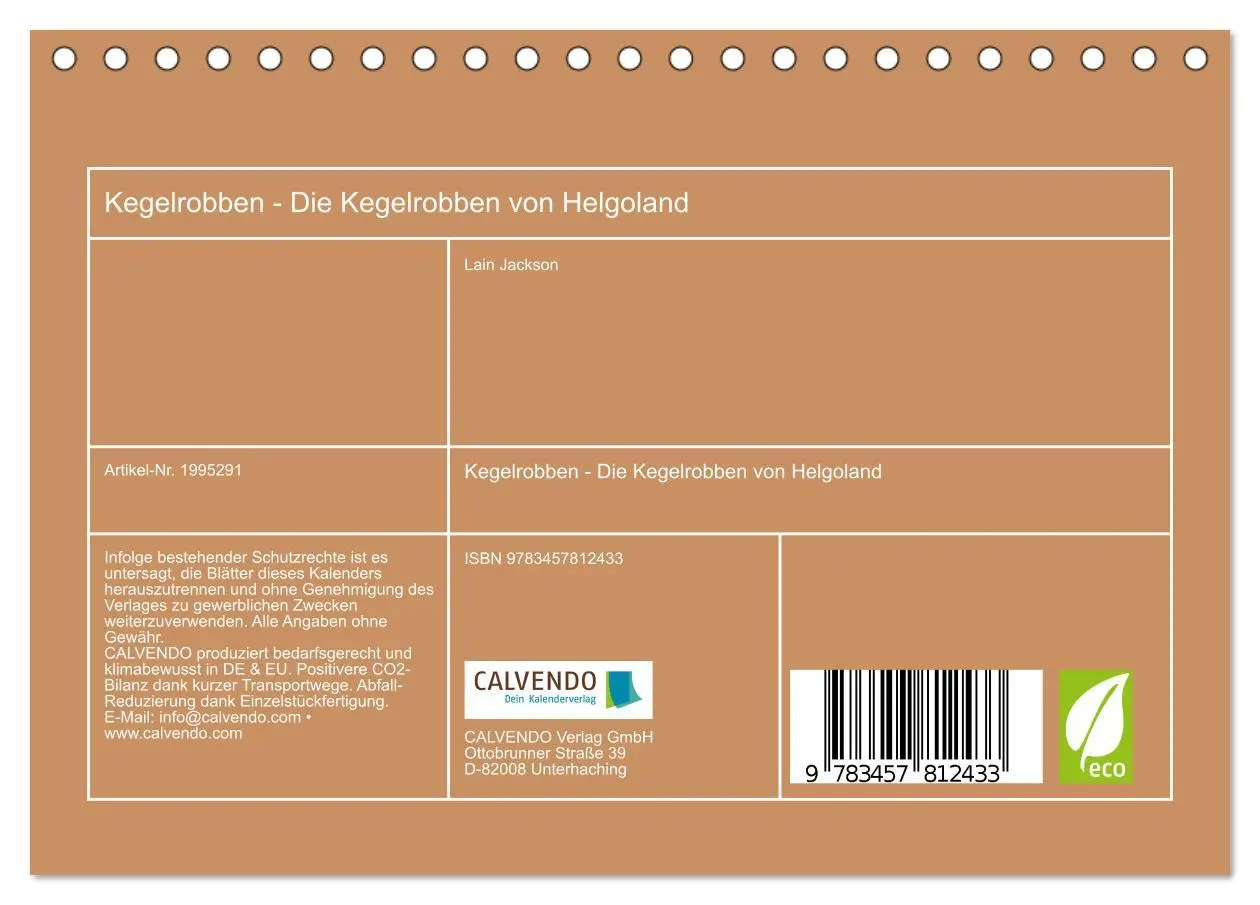 Bild: 9783457812433 | Kegelrobben - Die Kegelrobben von Helgoland (Tischkalender 2026 DIN...