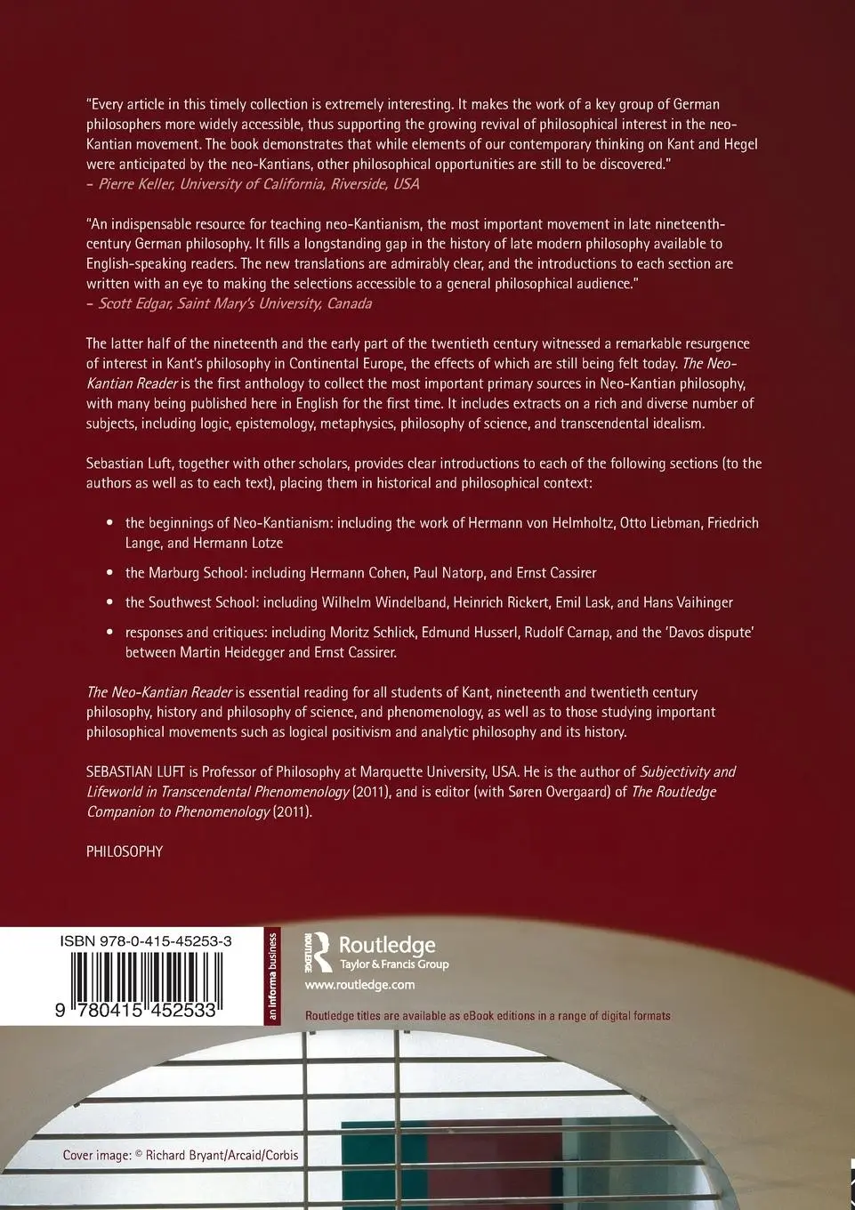 Rückseite: 9780415452533 | The Neo-Kantian Reader | Sebastian Luft | Taschenbuch | Englisch