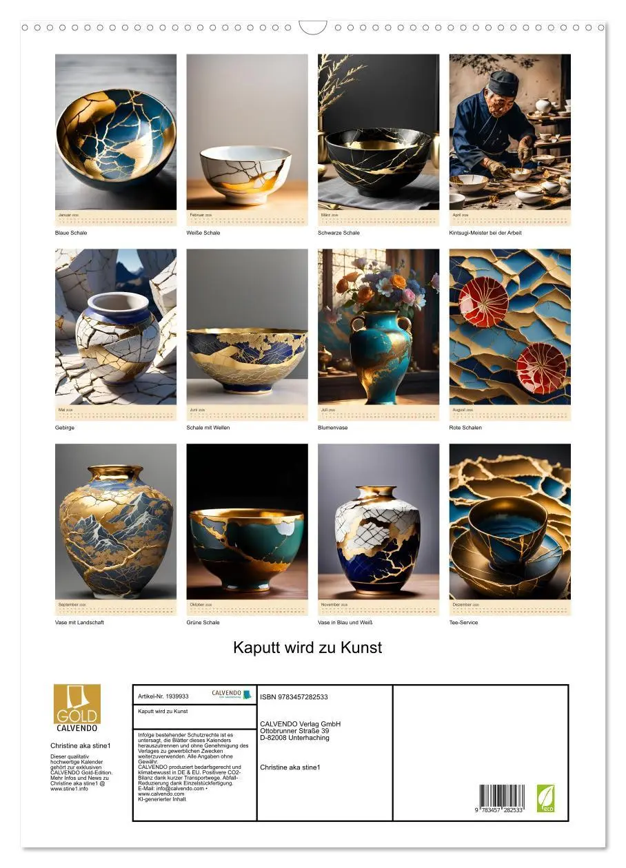 Bild: 9783457282533 | Kaputt wird zu Kunst (Wandkalender 2026 DIN A2 hoch), CALVENDO...