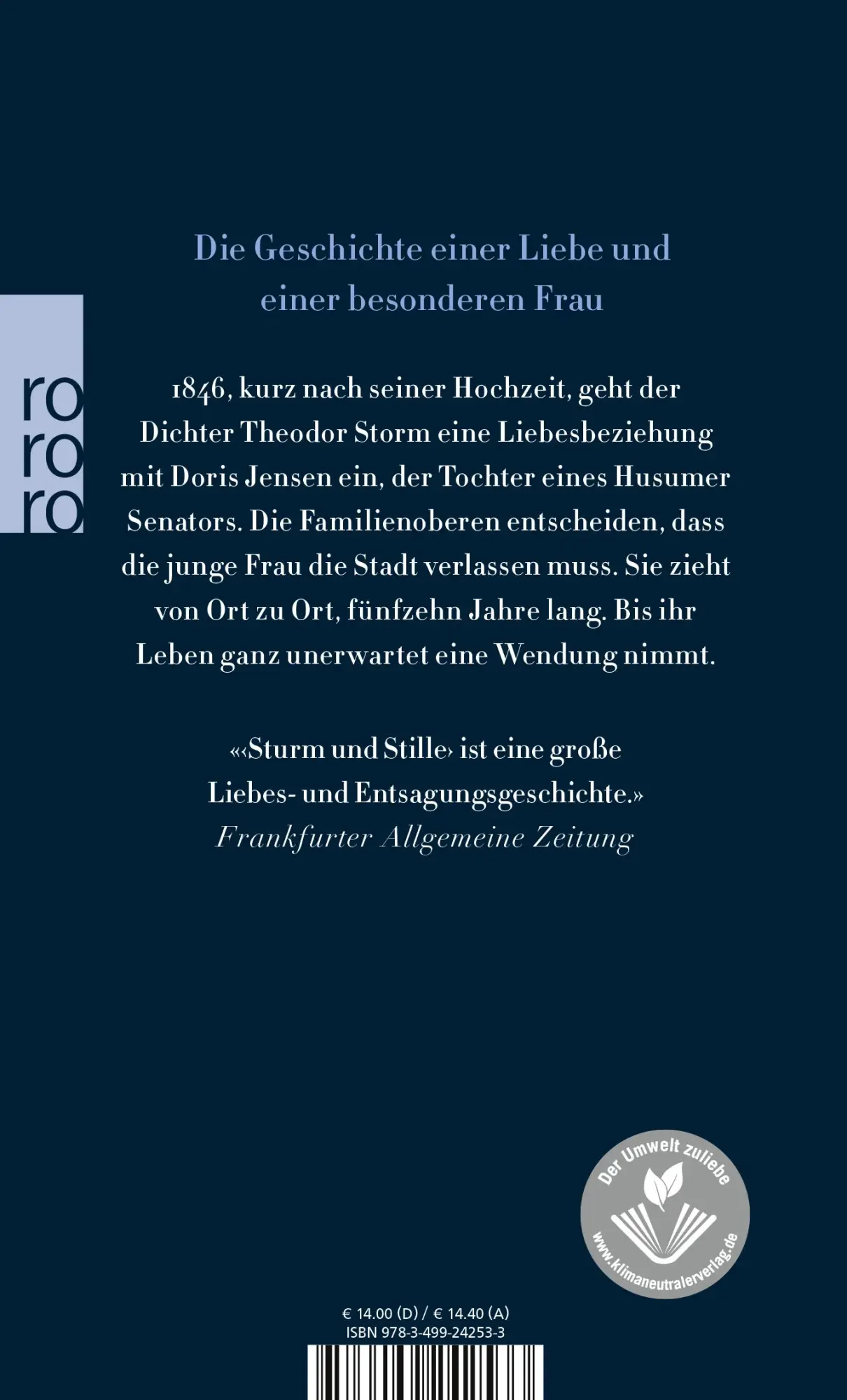 Rückseite: 9783499242533 | Sturm und Stille | Jochen Missfeldt | Taschenbuch | 352 S. | Deutsch