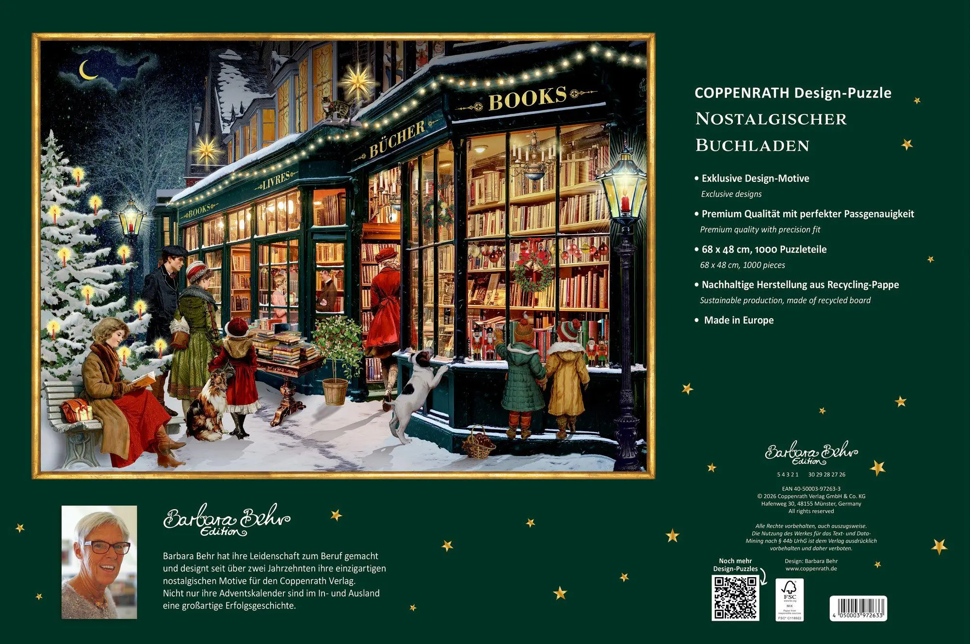 Bild: 4050003972633 | Puzzle - Nostalgischer Buchladen - 1000 Teile | Barbara Behr | Spiel