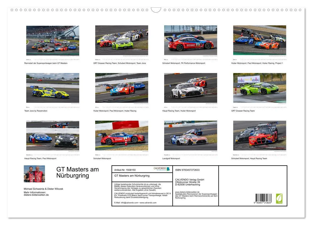 Bild: 9783457272633 | GT Masters am Nürburgring (Wandkalender 2026 DIN A2 quer), CALVENDO...