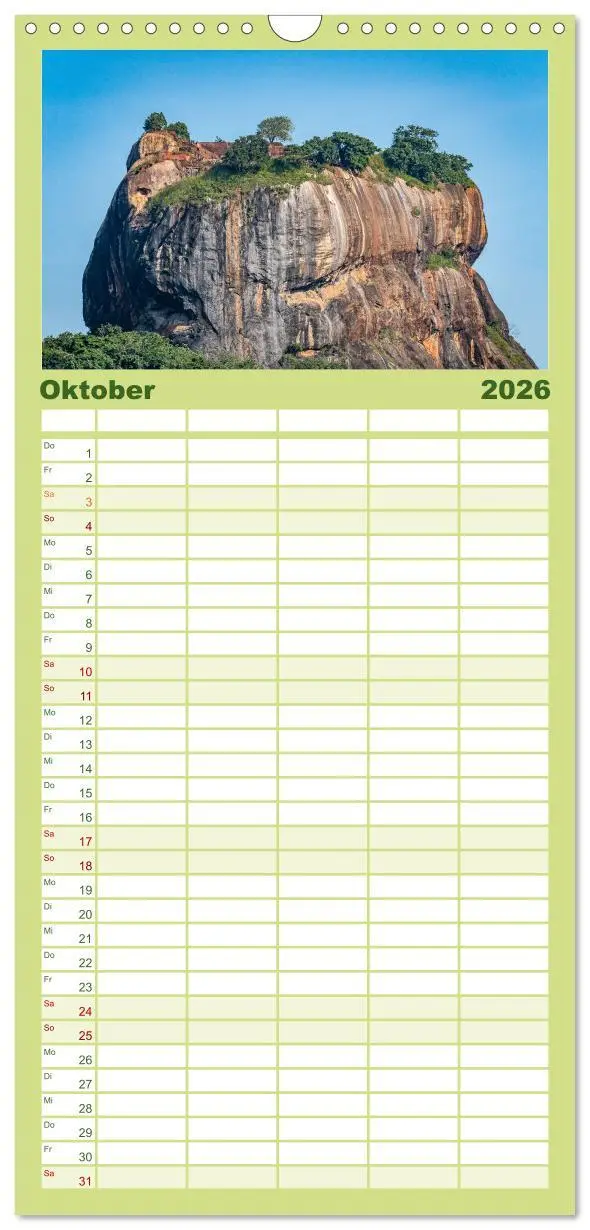 Bild: 9783516502633 | Familienplaner 2026 - Sri Lanka - landschaftliche Vielfalt mit 5...