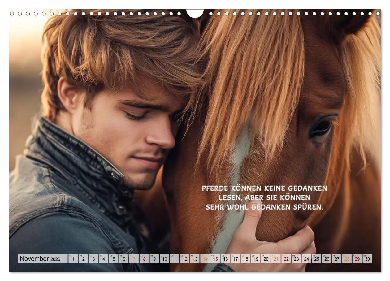 Bild: 9783457262733 | Pferde und Seelensprüche (Wandkalender 2026 DIN A3 quer), CALVENDO...