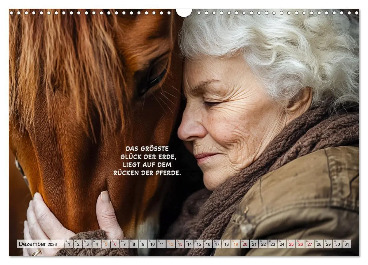 Bild: 9783457262733 | Pferde und Seelensprüche (Wandkalender 2026 DIN A3 quer), CALVENDO...