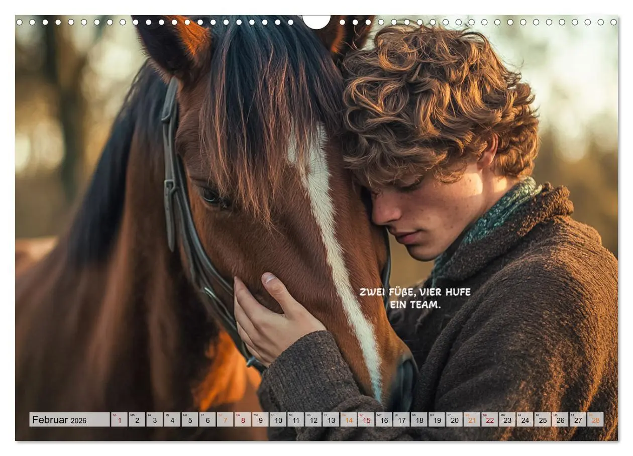 Bild: 9783457262733 | Pferde und Seelensprüche (Wandkalender 2026 DIN A3 quer), CALVENDO...