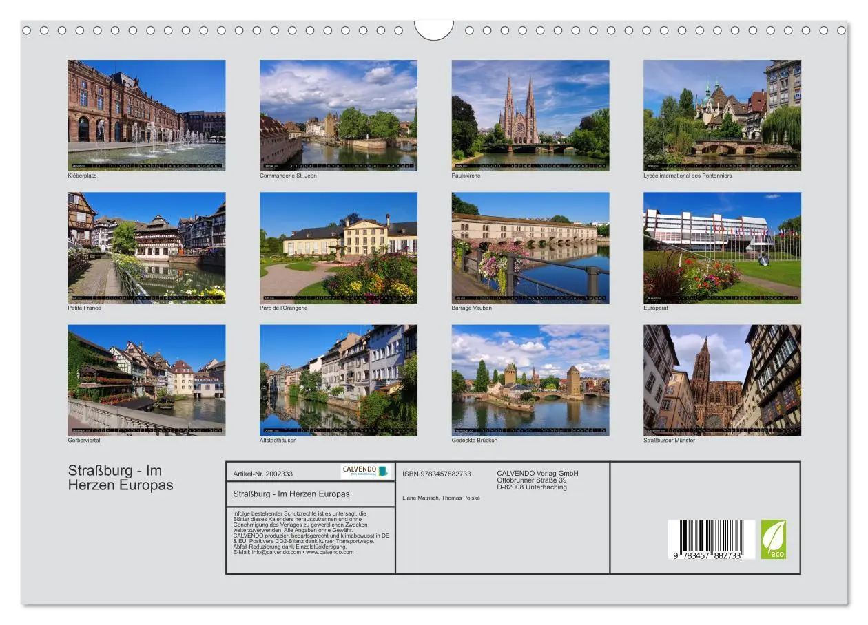 Bild: 9783457882733 | Straßburg - Im Herzen Europas (Wandkalender 2026 DIN A3 quer),...