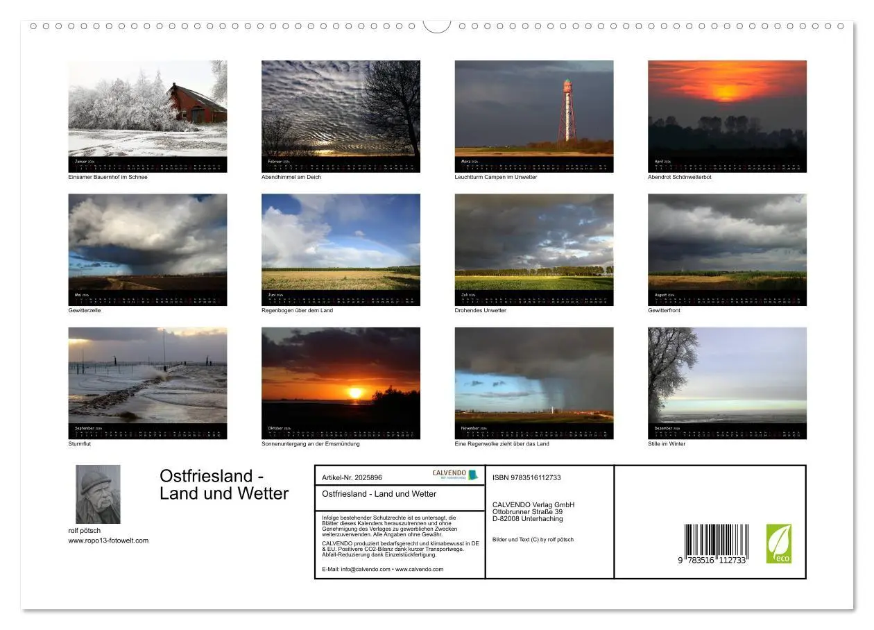 Bild: 9783516112733 | Ostfriesland - Land und Wetter (hochwertiger Premium Wandkalender...