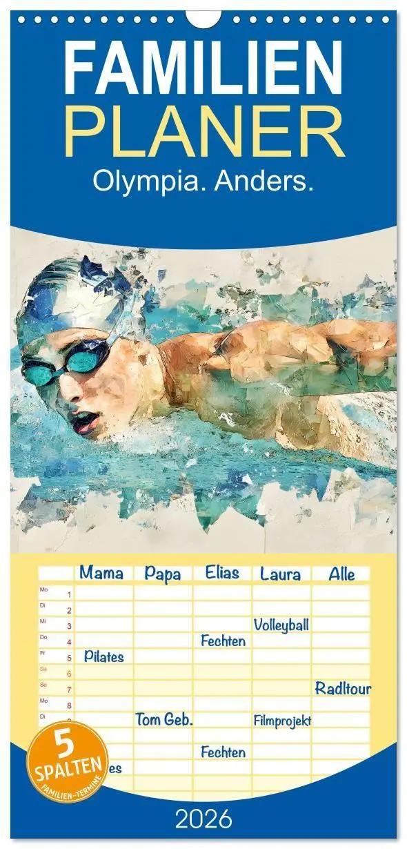 Cover: 9783516662733 | Familienplaner 2026 - Olympia. Anders. mit 5 Spalten (Wandkalender,...