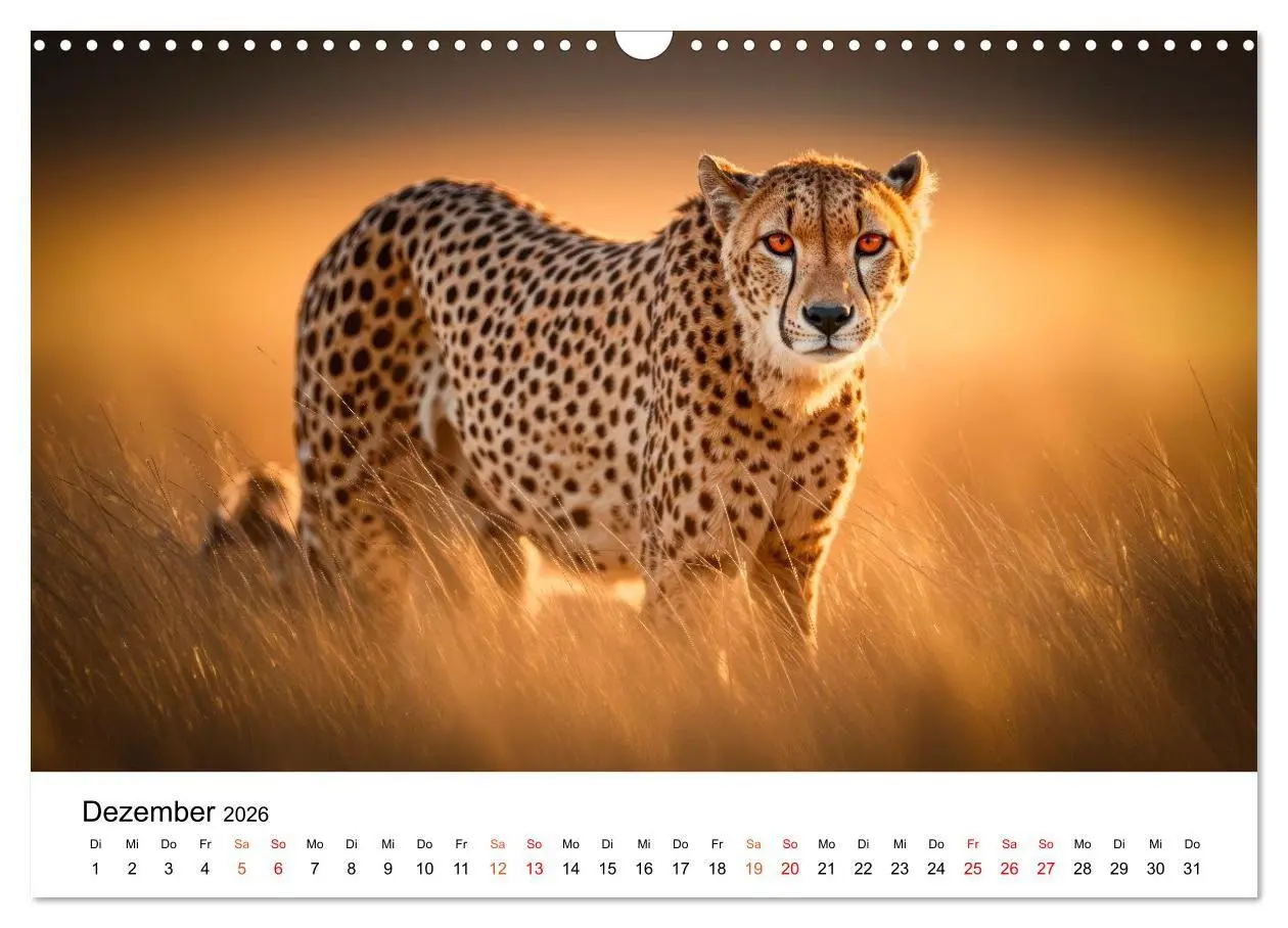 Bild: 9783516732733 | Geparden - Eleganz auf vier Pfoten (Wandkalender 2026 DIN A3 quer),...