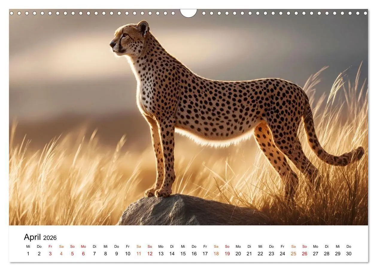 Bild: 9783516732733 | Geparden - Eleganz auf vier Pfoten (Wandkalender 2026 DIN A3 quer),...