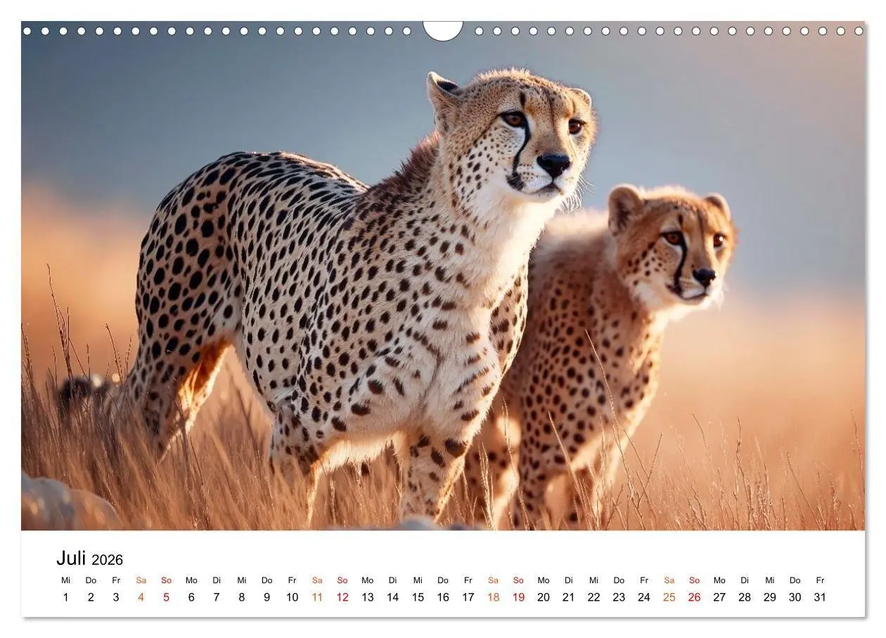 Bild: 9783516732733 | Geparden - Eleganz auf vier Pfoten (Wandkalender 2026 DIN A3 quer),...