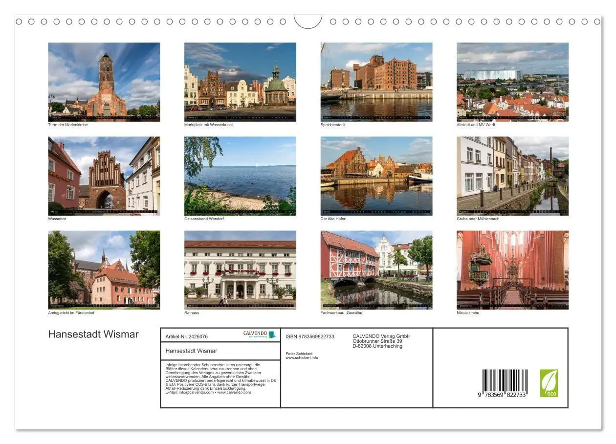 Bild: 9783569822733 | Hansestadt Wismar (Wandkalender 2027 DIN A3 quer), CALVENDO...
