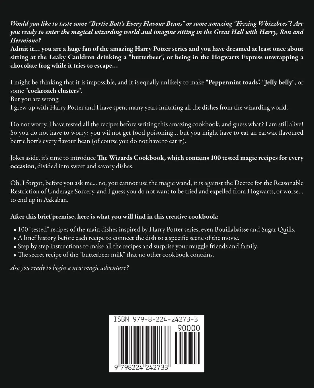 Rückseite: 9798224242733 | The Wizard's Cookbook | Steve Bellaria | Taschenbuch | Englisch | 2024