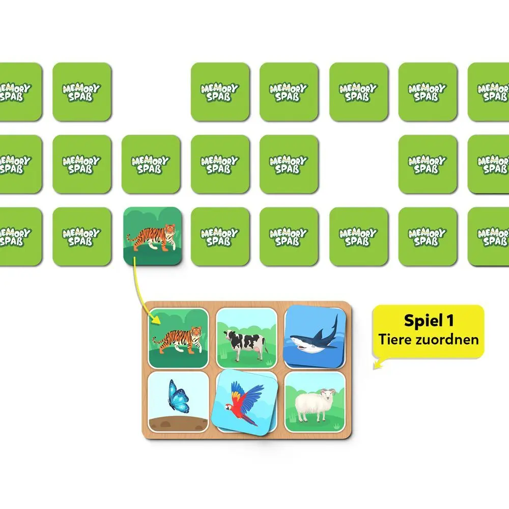 Bild: 8904279502833 | Memory Spaß - Tierreich | Spiel | Karton | Deutsch | 2024 | HCM Kinzel