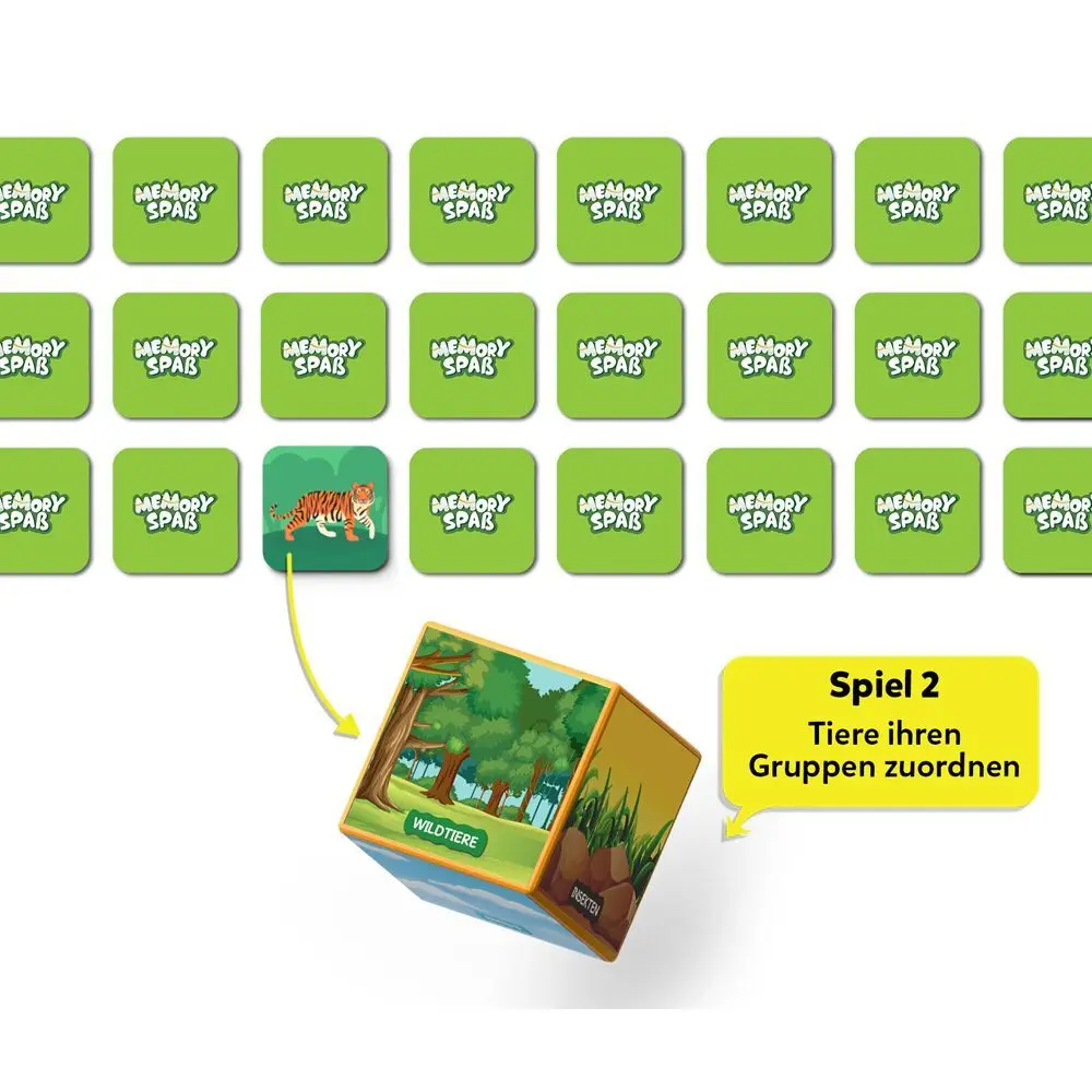 Bild: 8904279502833 | Memory Spaß - Tierreich | Spiel | Karton | Deutsch | 2024 | HCM Kinzel